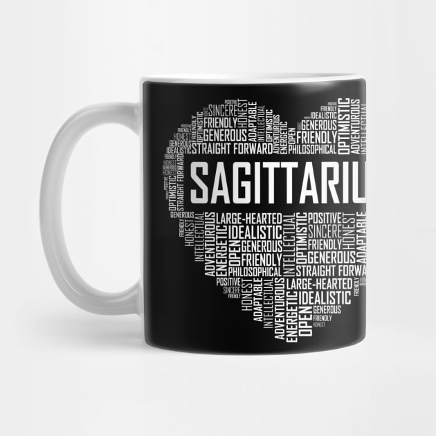 Sagittarius Zodiac Heart by LetsBeginDesigns